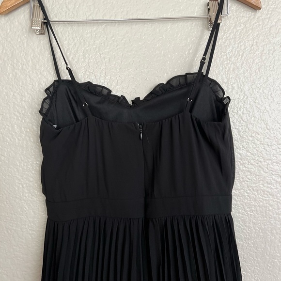 NWOT Precious Charm Black Pleated Sleeveless Maxi Dress - Picture 5 of 8